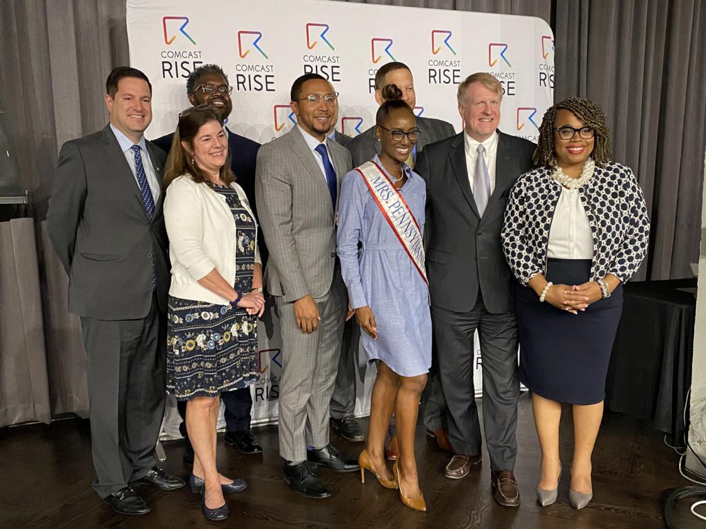 Group photo at the Comcast RISE announcement